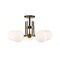 Z-Lite Parsons 5 Light Semi Flush Mount, Matte Black, Olde Brass & Opal 477-5SF-MB-OBR - alternate 5